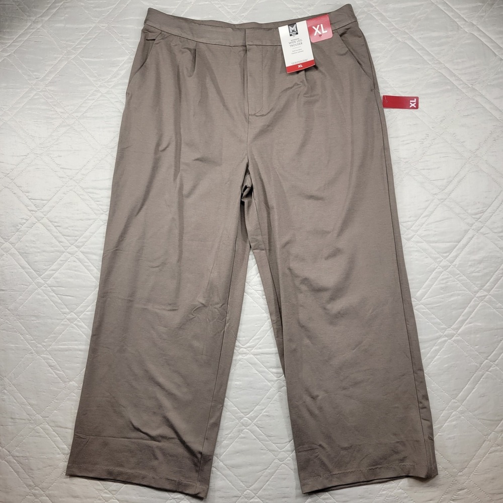 Members Mark womens brown wide‎ leg trouser size XL (waist 38)